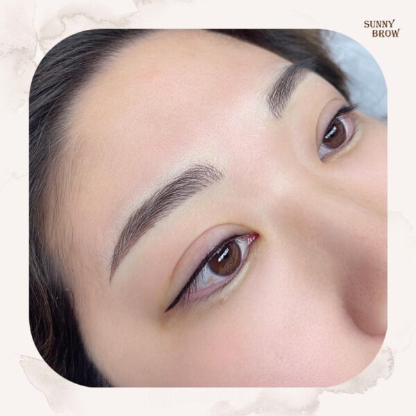 "Combo brows Los Angeles – hair strokes and soft shading by brow expert