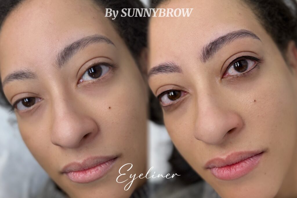 Permanent Eyeliner Before and After - Sunny Brow in Los Angeles
