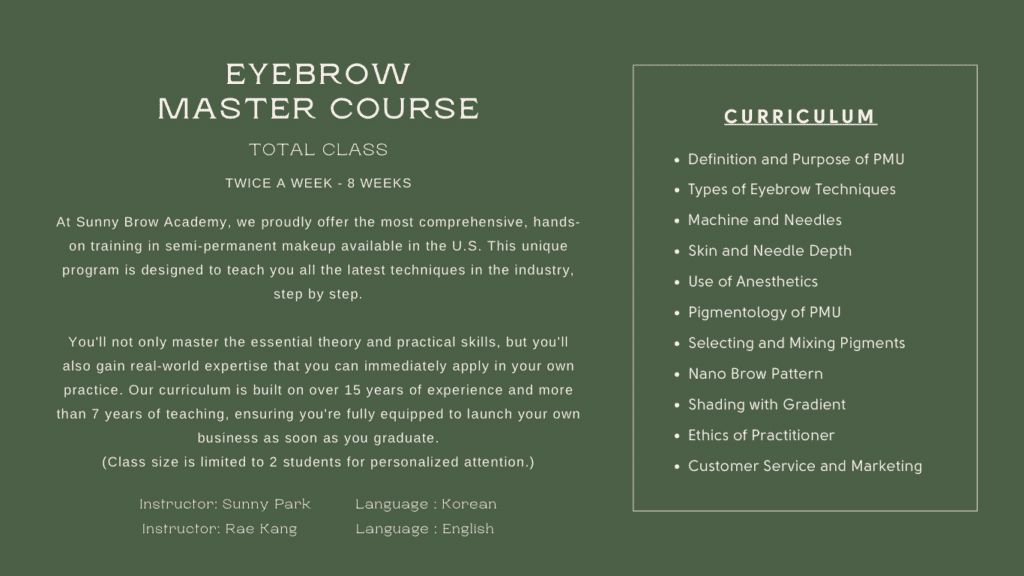 Semi-Permanent Makeup Class Los Angeles at Sunny Brow Academy