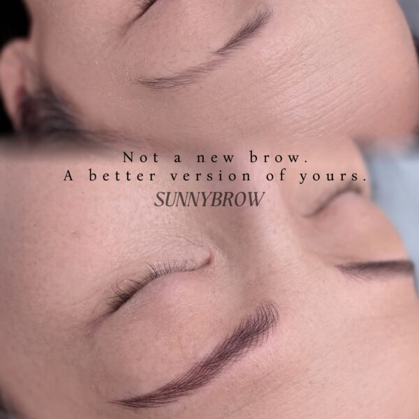 Natural nano brows result in Los Angeles by Sunny Brow