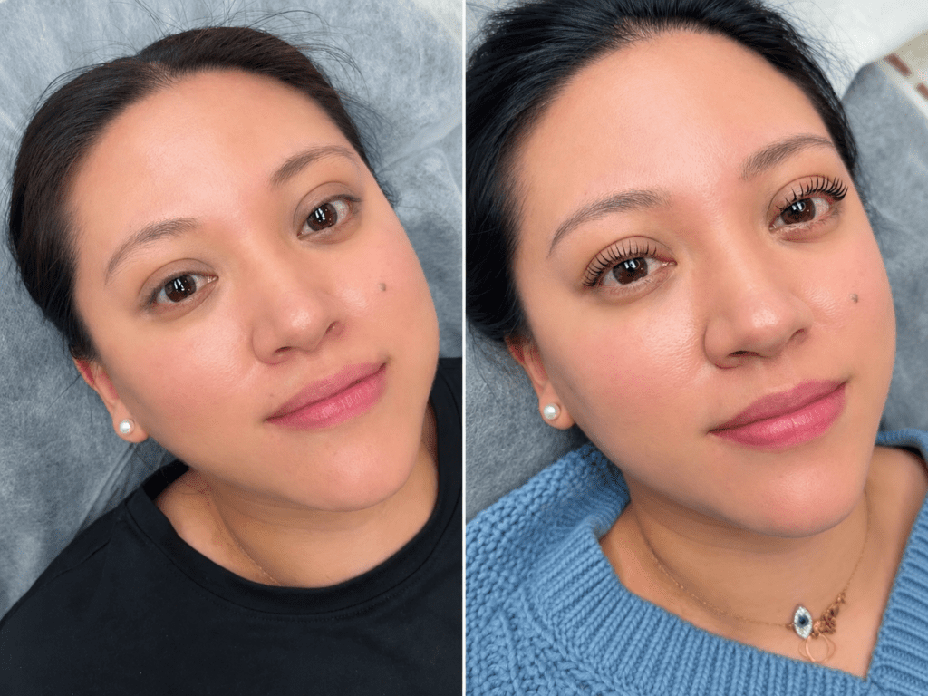 Lash lift before and after Los Angeles Sunnybrow LA