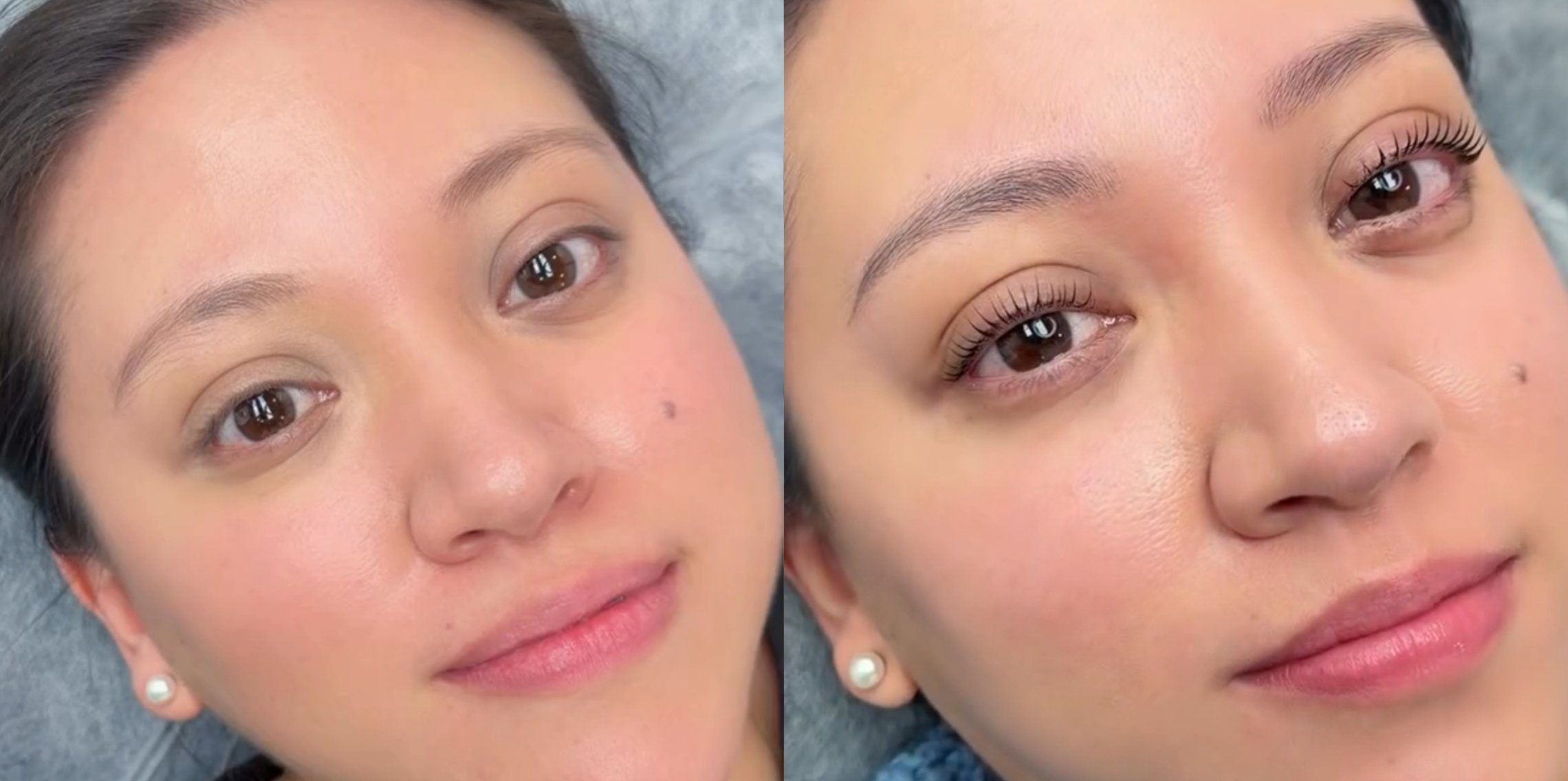 Korean Lash Lift Before and After - Sunny Brow Los Angeles