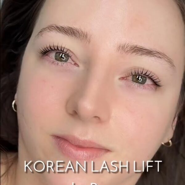 Korean lash lift with black tint after result at Sunny Brow LA