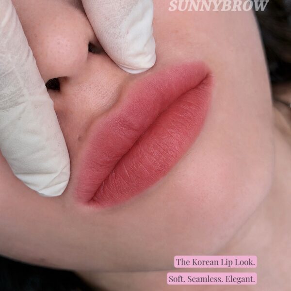 Korean lip blush after photo at Sunny Brow Los Angeles