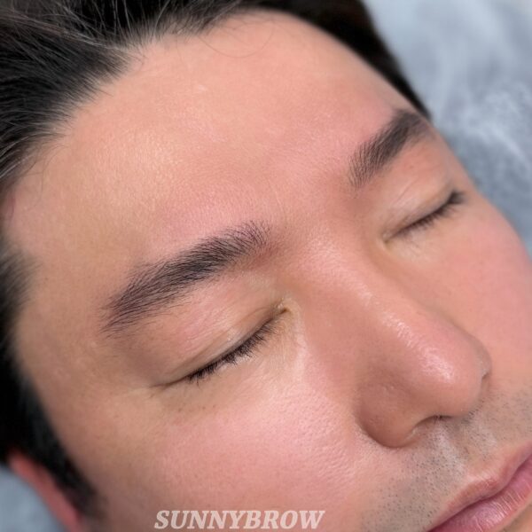 Men’s nano brows after at Sunny Brow Los Angeles
