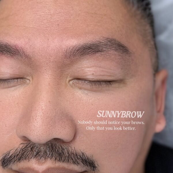 Men’s nano brows after photo at Sunny Brow Los Angeles