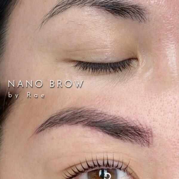 Nano brows with natural hair strokes at Sunny Brow Los Angeles