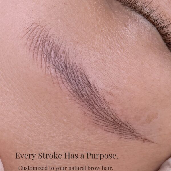 Sparse eyebrow fix with nano brows at Sunny Brow Los Angeles