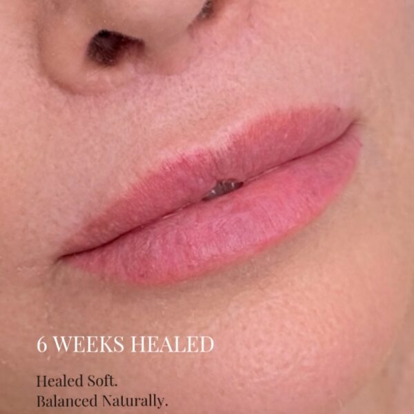 Lip blush 6 weeks after healing at Sunny Brow Los Angeles