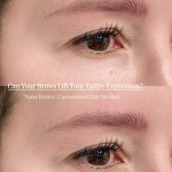 Nano brows after close-up at Sunny Brow Los Angeles