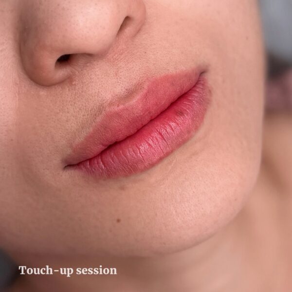 Natural lip blush touch-up color building at Sunny Brow Los Angeles